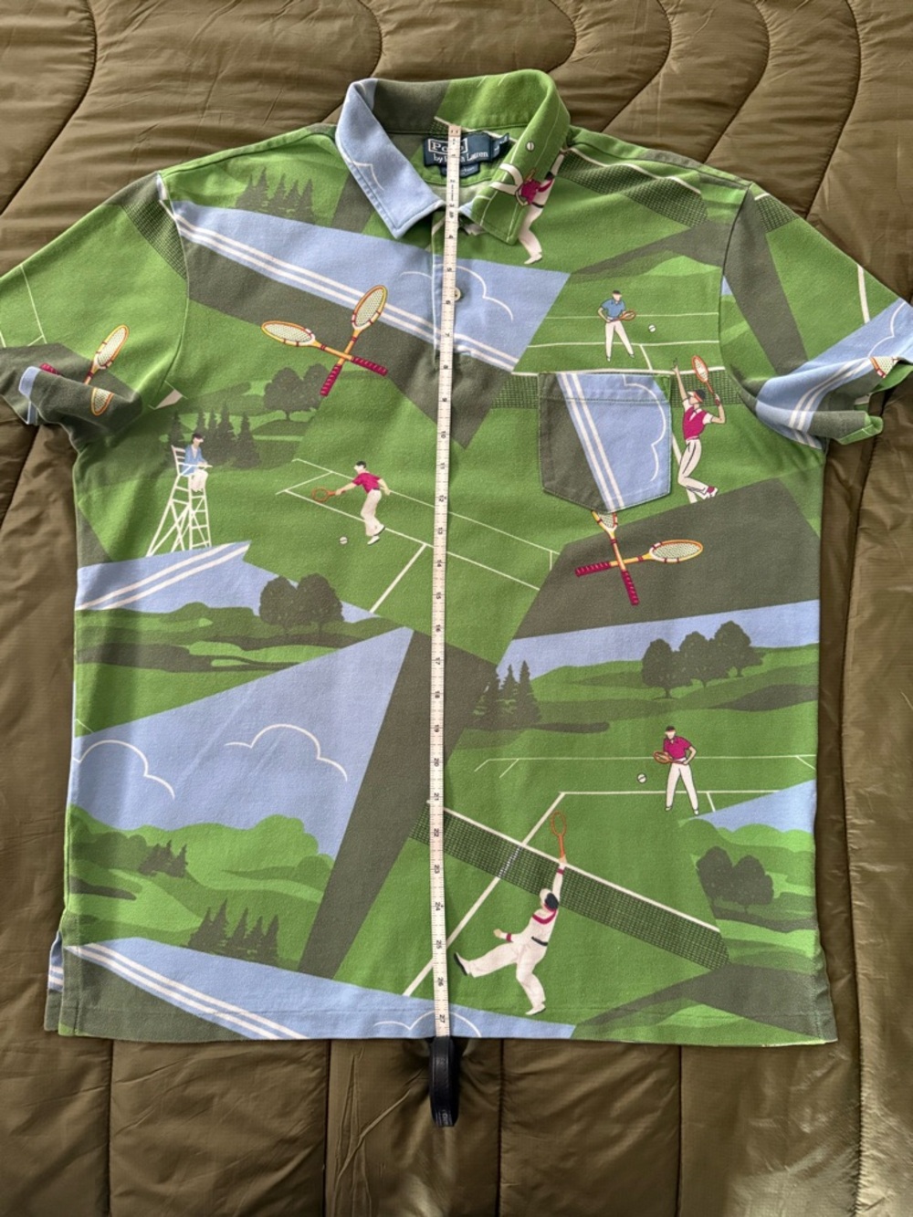 POLO Ralph Lauren 🎾 Tennis print Polo shirt circa 2014 - Picture 8 of 9